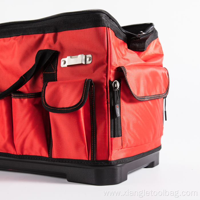 Red Water Resistant Tool Bag with Shoulder Strap